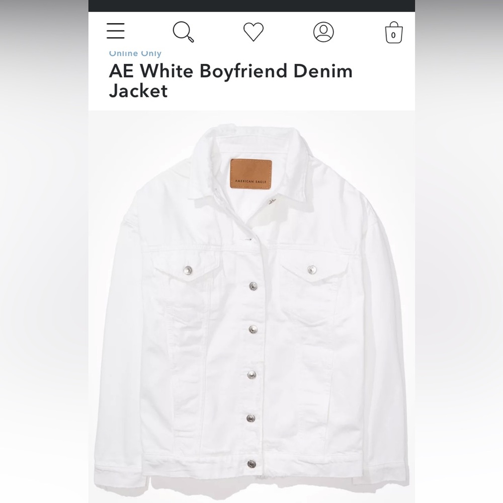 White denim oversized jacket